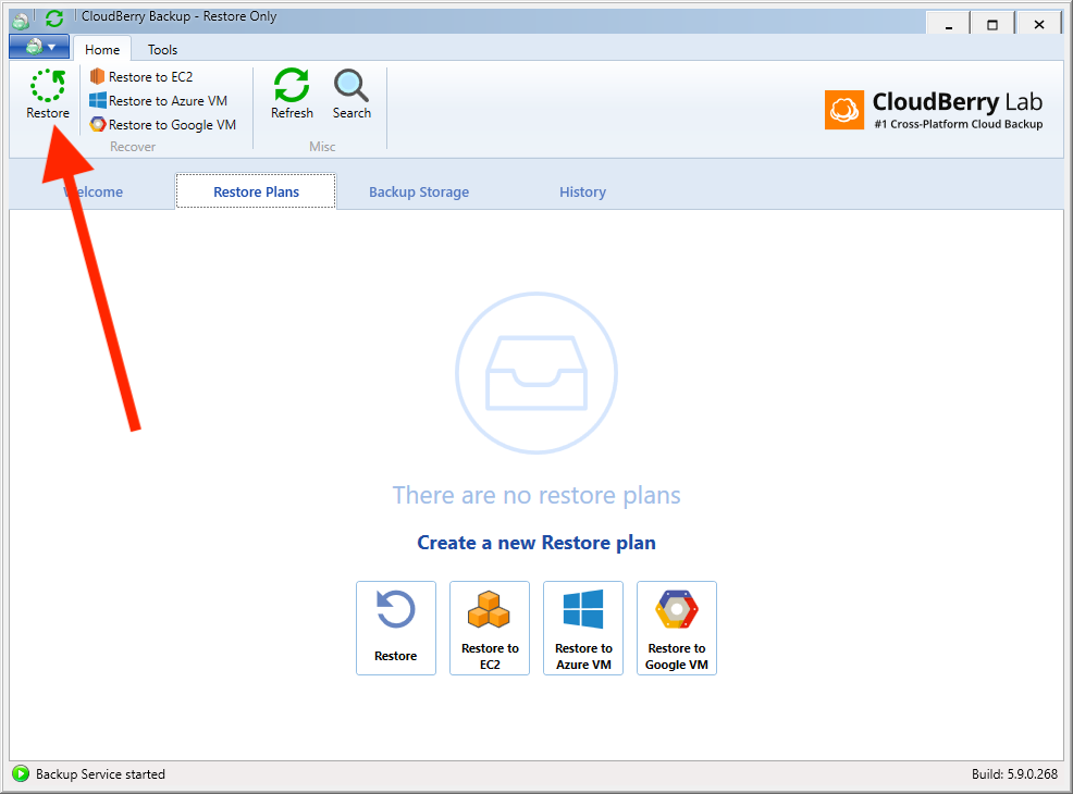 rescan cloudberry backup