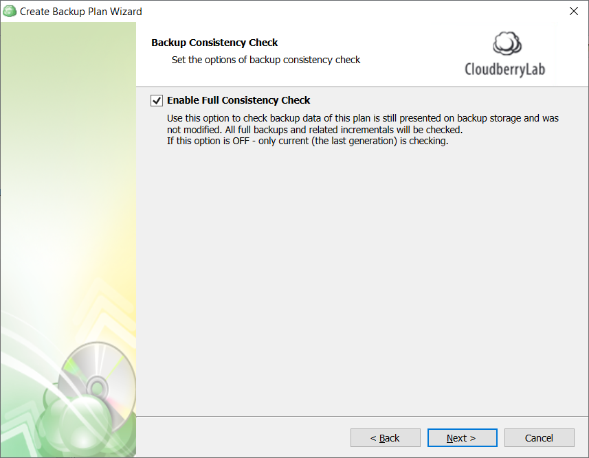 cloudberry server taking hours to check for modified files