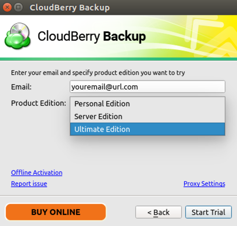 cloudberry backup to remote linux